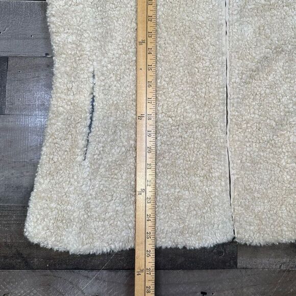Pendleton Women’s Size Large Jacket Cream Sherpa Zip Up Fleece Fuzzy Shearling - Picture 8 of 9